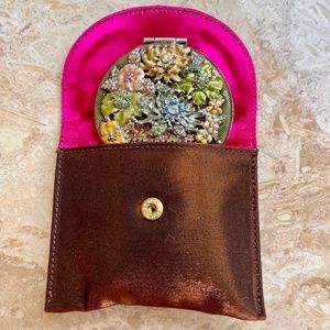 Jay Strongwater Double Mirror Compact w/crystals